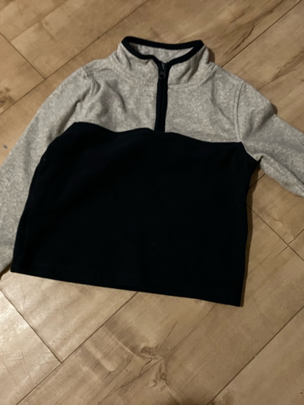 OshKosh B'gosh Gray and Black Half-Zip Pullover Sweater